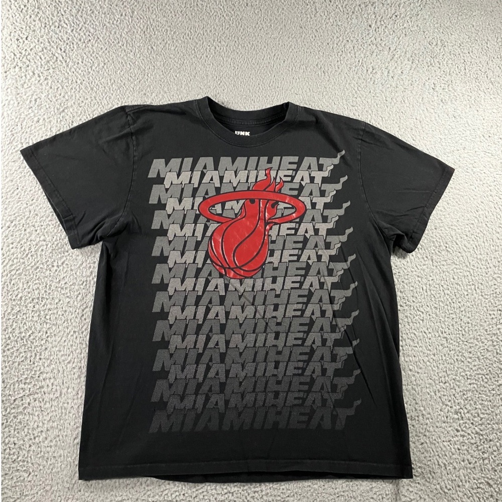 Miami Heat T-Shirt Men 2XL Black NBA Graphic 90s Style Street Gorpcore Hoop Tee